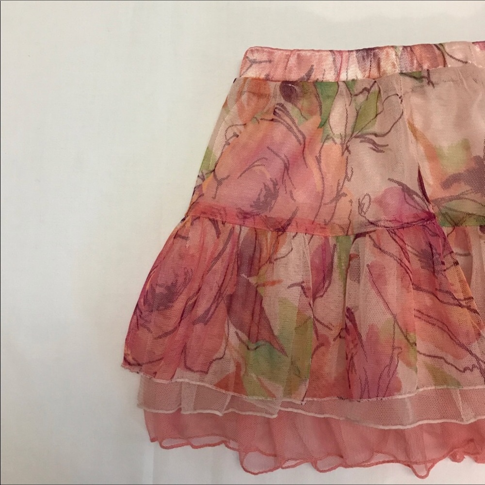 GAP Floral Peach Tulle Skirt